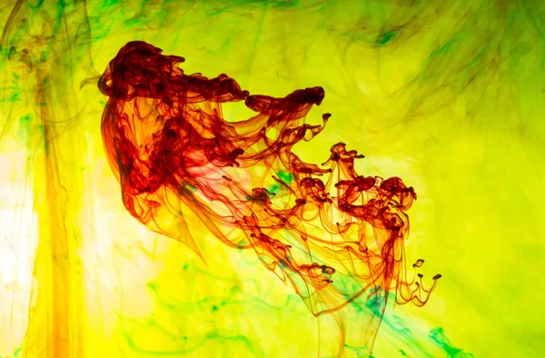 Acrylic colors and ink in water. — Stock Photo, Image