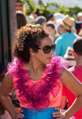 Madeira Şarap Festivali Estreito de Camara de Lobos, Madeira, Portekiz 'de.