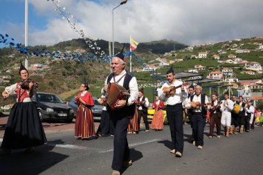 Madeira Şarap Festivali Estreito de Camara de Lobos, Madeira, Portekiz 'de.