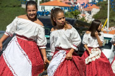 Madeira Şarap Festivali Estreito de Camara de Lobos, Madeira, Portekiz 'de.