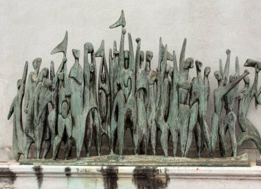 Zafer bronz heykel 1970 yılında Botanik bahçesinde Monte Funchal, Madeira Zoltan Borbereki tarafından yapılan