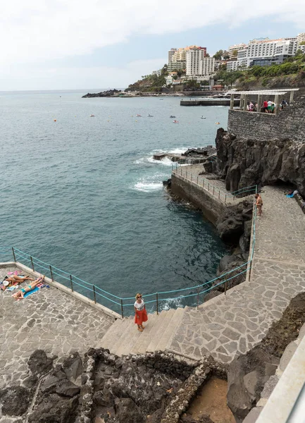 Zone des hôtels Lido à Funchal, Madère île — Photo