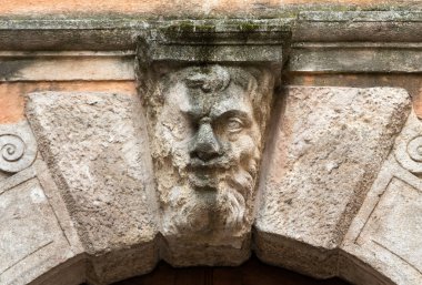 Verona tarihi şehir merkezi mimari detay. İtalya.