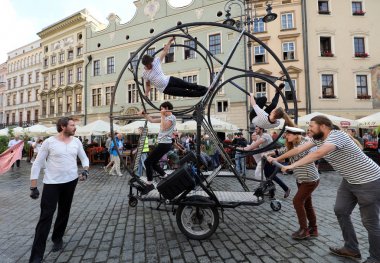 30 cadde - sokak tiyatroları Krakov, Polonya için Uluslararası Festivali.  