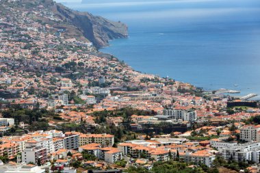 Panoramik Funchal, Madeira Adası üzerinde. Portekiz.
