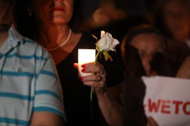Hükümet muhalifleri binlerce Krakow'da yeni yargı reformlar ve Yargıtay değiştirmek için gelecek planları karşı protesto etti. Cracow. Polonya.