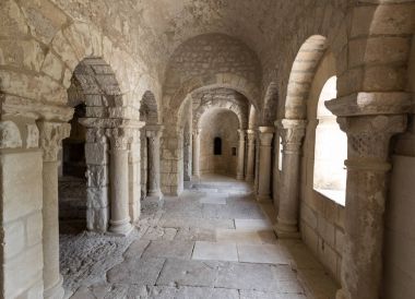 Romanesque Chapel of St. Peter in Montmajour  Abbey    near Arles, France. clipart
