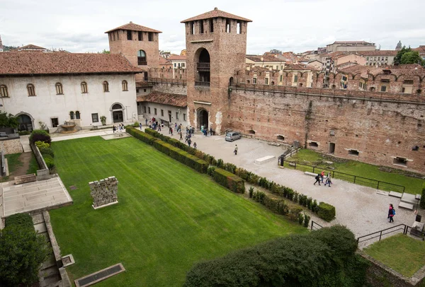 Nádvoří muzea Castelvecchio, Verona — Stock fotografie