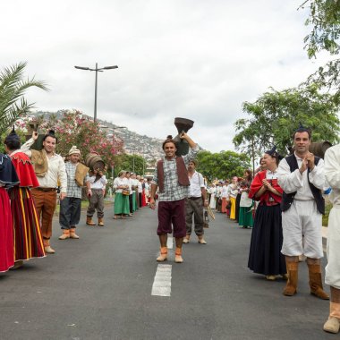  Funchal 'da Madeira Şarap Festivali. Madeira, Portekiz.