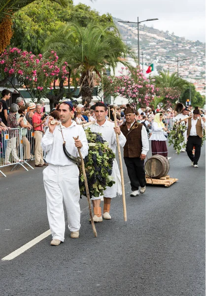 Festival vína Madeira ve Funchalu. Madeira, Portugalsko. — Stock fotografie