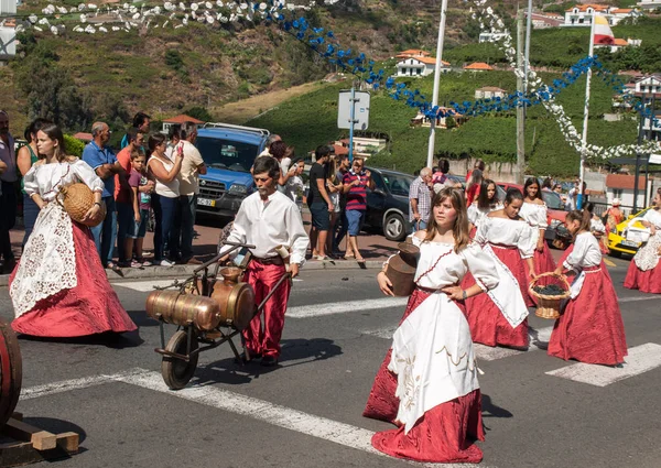 Festiwal Wina na Maderze w Estreito de Camara de Lobos, Madera, Portugalia. — Zdjęcie stockowe