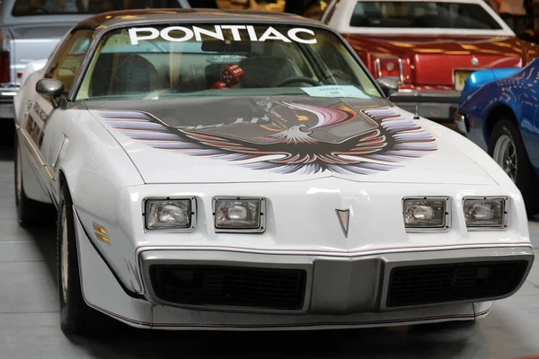 Pontiac Trans Am displayed at 3rd edition of MOTO SHOW in Krakow. Poland. Exhibitors present  most interesting aspects of the automotive industry — Stock Photo, Image