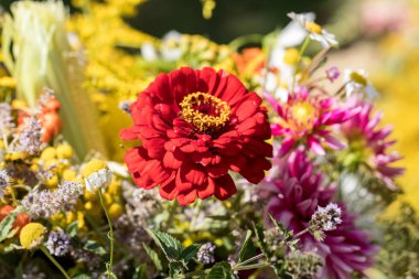 el yapımı güzel buketler çiçek ve bitki.