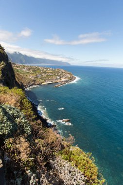 Ponta Delgada kuzey kıyısında Madeira Adası, Portekiz