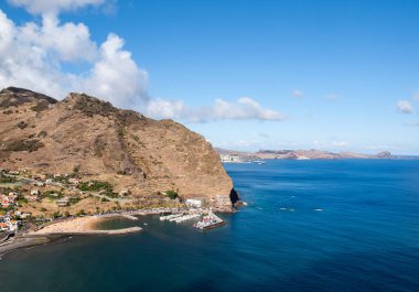 Machico bay east Coast Madeira Adası, Portekiz