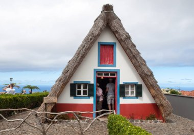 Geleneksel kırsal evde Santana Madeira Adası, Portekiz