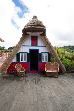 Geleneksel kırsal evde Santana Madeira Adası, Portekiz