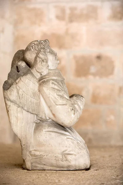 Estatua de ángel en los claustros de la Abadía de Montmajour cerca de Arles, Francia — Foto de Stock