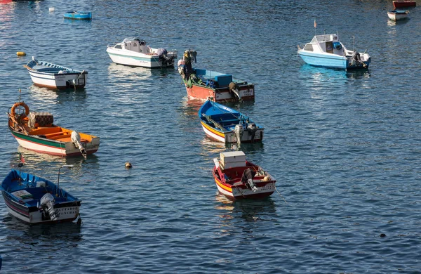 Barcos de pesca em Camara de Lobos, Ilhas da Madeira, Portugal — Fotografia de Stock