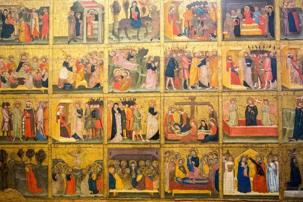 在卡斯特维奇欧博物馆三十圣经故事。维罗纳，意大利 — 图库照片