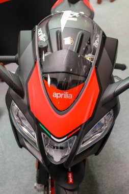 Aprilia motosiklet Moto Show Krakow gösterilen. Polonya. Katılımcı otomotiv sektörünün en ilginç yönleri mevcut