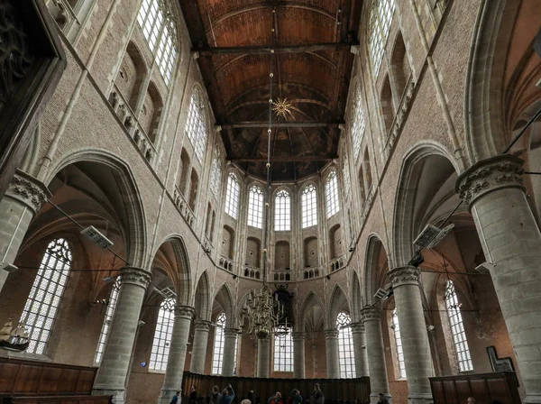 Alkmaar Nederländerna April 2017 Interiör Kyrkan Lawrence Grote Kerk Eller — Stockfoto