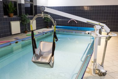 Wisla, Polonya - 23 Ekim 2105: Hidroterapi Havuzu Wisla, Polonya Engelliler Rehabilitasyon Merkezi