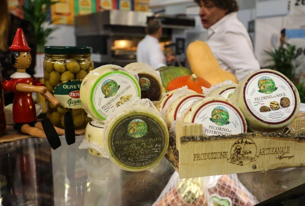 Cracow Poland November 2017 Great Cheeses Pecorino Gastrofood Trade Fair — Stock Photo, Image