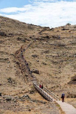 Portekiz 'in Madeira şehrinin doğusundaki Ponta de Sao Lourenco' da güzel bir manzara.