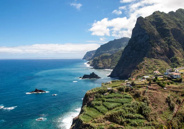 Vista Costa Norte Madeira Portugal Zona São Vicente — Fotografia de Stock