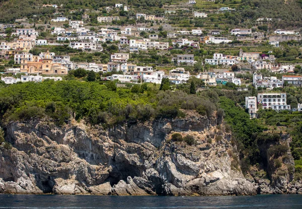 Виняткові Вілли Квартири Скелястому Узбережжі Амальфі Кампанія Італія — стокове фото