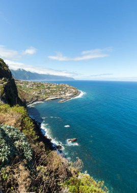 Ponta Delgada kuzey kıyısında Madeira Adası, Portekiz