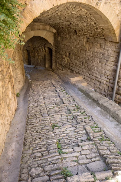 Απότομες Σοκάκι Μεσαιωνικά Σπίτια Gordes Προβηγκία Γαλλία — Φωτογραφία Αρχείου