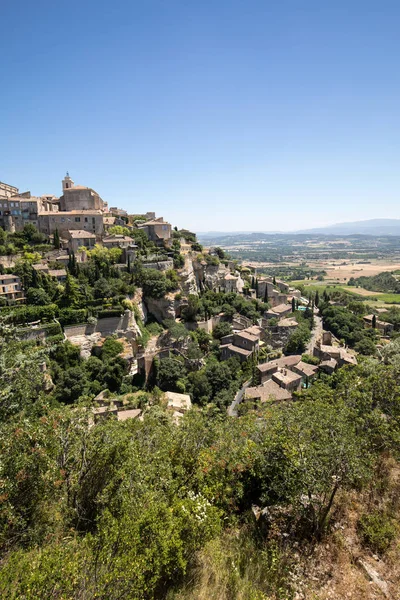 Gordes 'in ortaçağ tepe kasabası. Provence. Fransa.