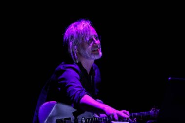 Gorlice, Polonya - July14 2017: Eivind Aarset uluslararası multimedya sunum - ortam Festivali canlı. Gorlice. Polan