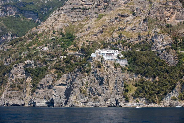 Ekskluzywne Wille Hotele Skalistym Wybrzeżu Amalfi Campania Włochy — Zdjęcie stockowe