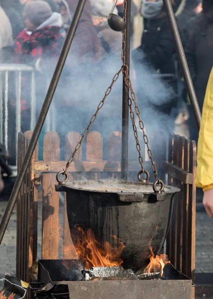 Varm Mat För Fattiga Och Hemlösa — Stockfoto