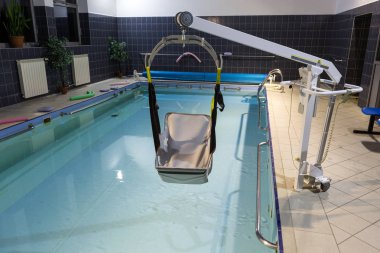 Wisla, Polonya - 23 Ekim 2105: Hidroterapi Havuzu Wisla, Polonya Engelliler Rehabilitasyon Merkezi