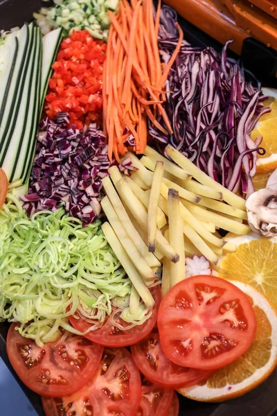 Different Raw Shredded Vegetables Example Healthy Diet — Stock Photo, Image