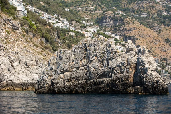 Una Vista Costa Amalfi Entre Positano Amalfi Campania Italia —  Fotos de Stock