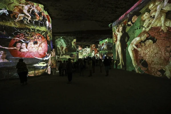 Les Baux Francia Junio 2017 Fantástico Maravilloso Mundo Bosch Brueghel —  Fotos de Stock