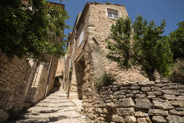 Úzká Ulice Středověkém Městě Gordes Provence Francie — Stock fotografie