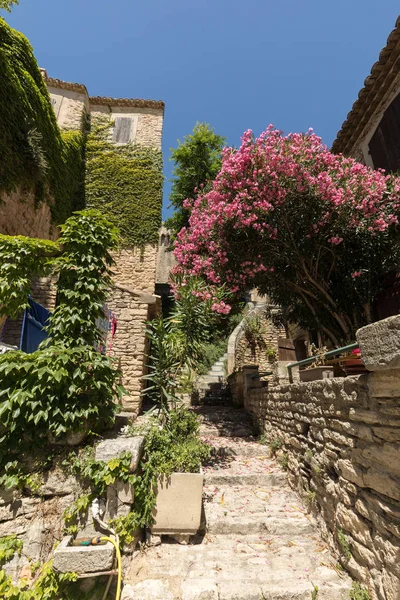 Calle Estrecha Ciudad Medieval Gordes Provenza Francia — Foto de Stock