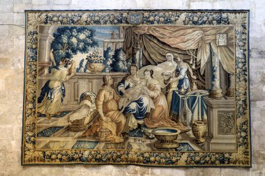 Arles, Fransa - 27 Haziran 2017: Saint-Trophime Katedrali Haritayı hayat Godefroy de Bouillon Kudüs, Arles, Fransa için görüntülenen 17 c Aubusson duvar halıları Galeri