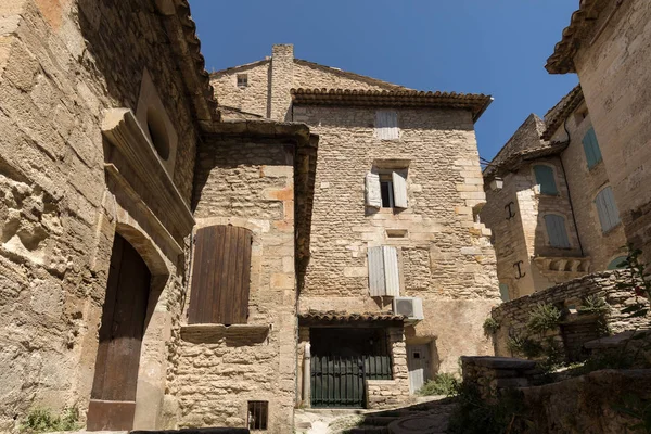 Στενό Δρόμο Στην Μεσαιωνική Πόλη Gordes Προβηγκία Γαλλία — Φωτογραφία Αρχείου