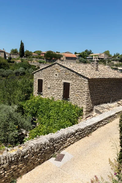 Gordes Köyündeki Tipik Taş Evler Vaucluse Provence Fransa — Stok fotoğraf