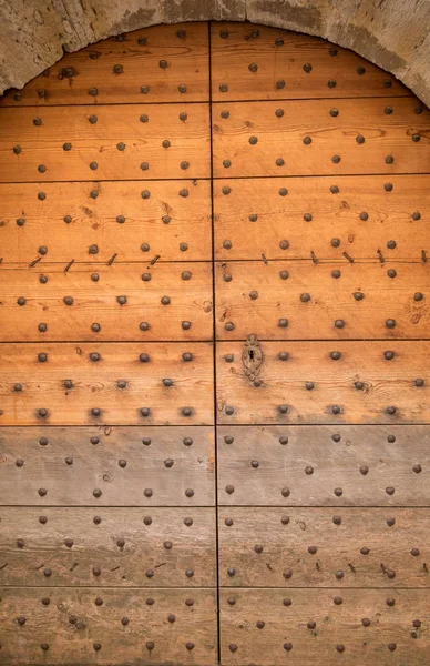 Vecchia Porta Legno Casa Pietra Gordes Provence Francia — Foto Stock