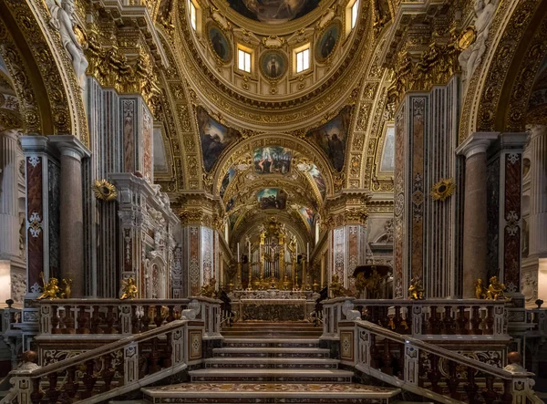 Montecassino Italia Junio 2017 Nave Principal Altar Dentro Catedral Basílica —  Fotos de Stock