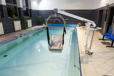 Wisla, Polonya - 23 Ekim 2105: Hidroterapi Havuzu Wisla, Polonya Engelliler Rehabilitasyon Merkezi