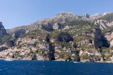 Amalfi Coast Amalfi ve Positano arasında bir görüntü. Campania. İtalya